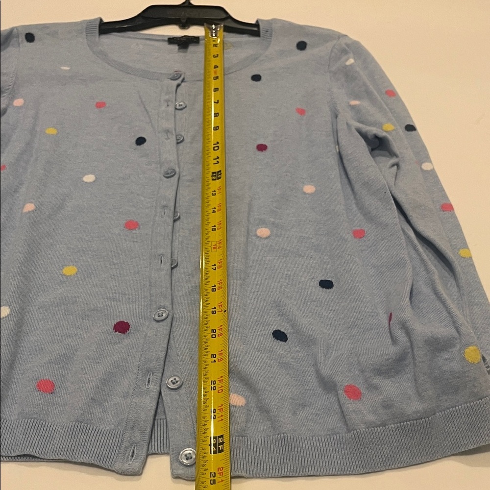 Talbots colorful polka dot button up cardigan woman’s 1X - Picture 5 of 6